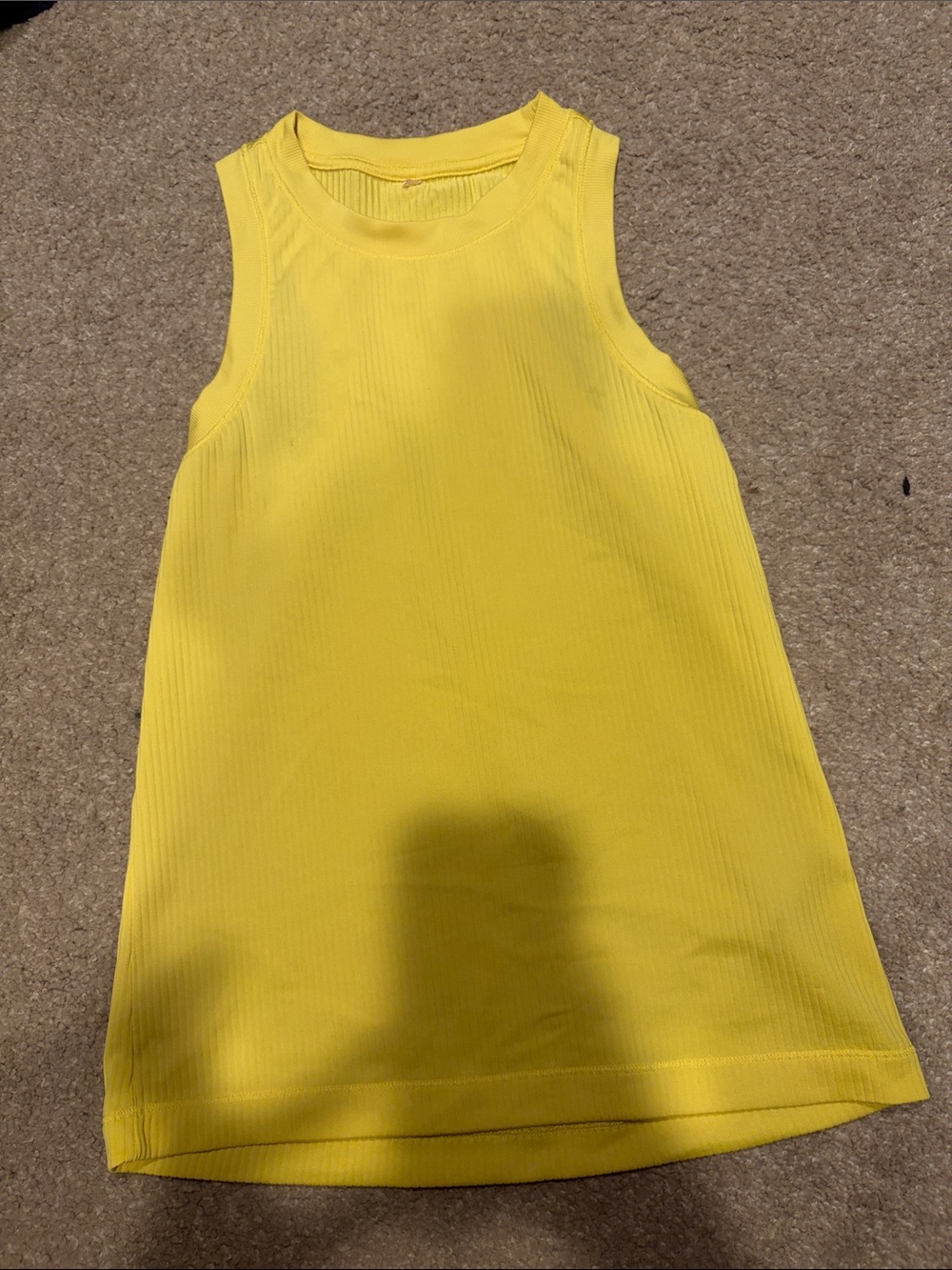 Sunny Yellow Ribbed Tank Top